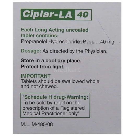 ciplar la 40mg tablet 15's